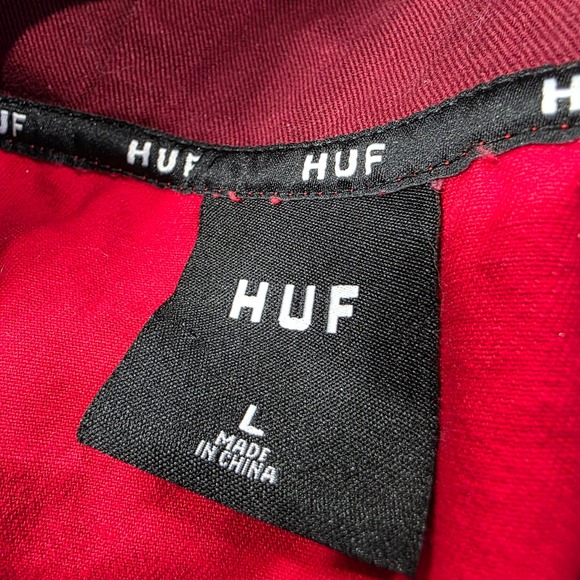 HUF DBC Sportswear Red Anorak Hooded‎ Pullover Jacket With Pocket Size L - Picture 4 of 5